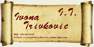 Ivona Trivković vizit kartica
